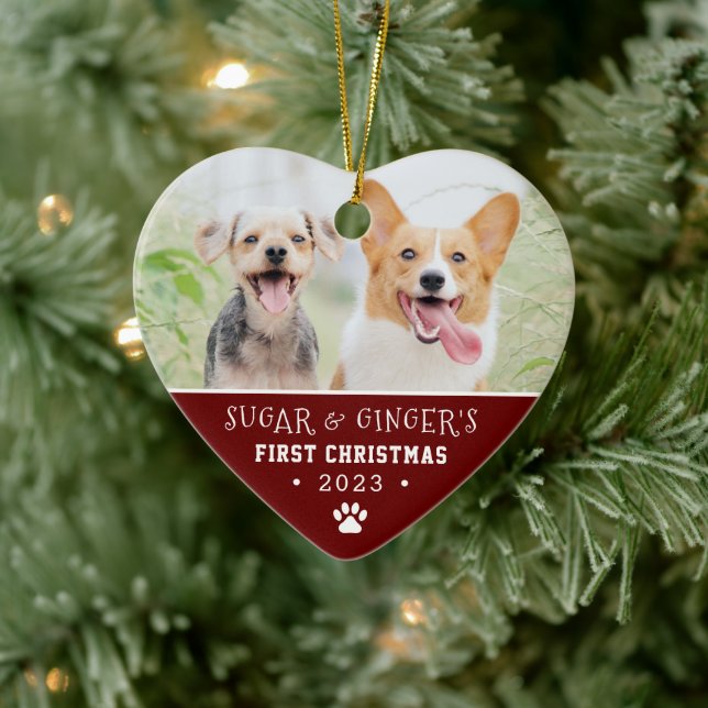Adorno De Cerámica Mascota Primera Papelera de Navidad Imprimir foto  (Árbol)