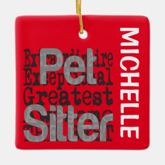 Adorno De Cerámica Mascota Sitter Extraordinaire PERSONALIZADO