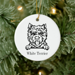 Adorno De Cerámica Mascota West Highland White Terrier