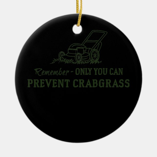 Adorno De Cerámica Masculino de hierba divertida para papá o mamá (Frente)