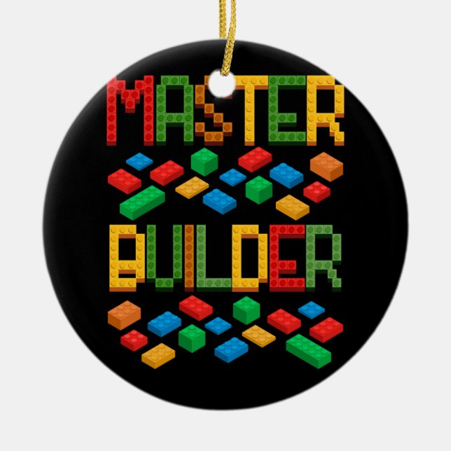 Adorno De Cerámica Master Builder Building Blocks Ladins Dabbing Figu (Frente)