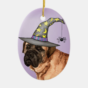 Adorno De Cerámica Mastiff Witch