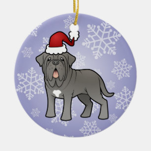 Adorno De Cerámica Mastín napolitano del navidad