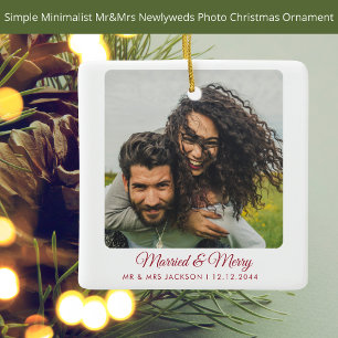 Adorno De Cerámica Matada Feliz Navidad Pareja Novia 2 Fotos