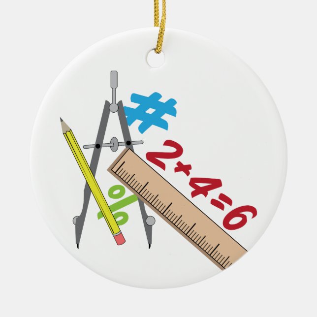 Adorno De Cerámica Matemáticas (Frente)