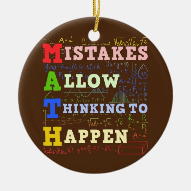 Adorno De Cerámica Matemáticas de Maestros Math Student Mathematics (Frente)