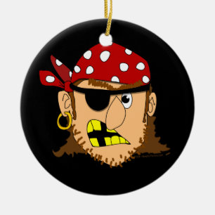 Adorno De Cerámica Materia adaptable del pirata del hombre del pirata
