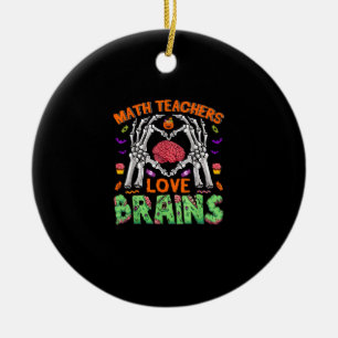 Adorno De Cerámica Math Brain Heart Skeleton Hand Zombie Halloween