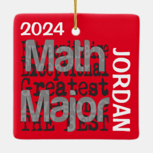 Adorno De Cerámica Math Major Extraordinaire PERSONALIZADO
