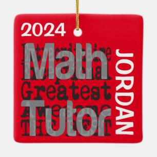 Adorno De Cerámica Math Tutor Extraordinaire PERSONALIZADO