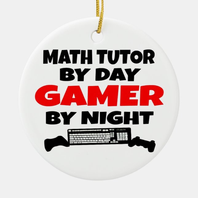 Adorno De Cerámica Math Tutor Gamer (Frente)