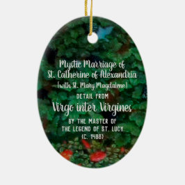 Adorno De Cerámica Matrimonio místico de Santa Catalina de Alejandría