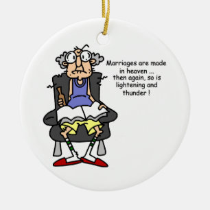 Adorno De Cerámica Matrimonio, relámpago, humor trueno