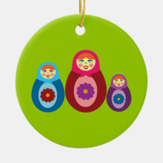 Adorno De Cerámica Matryoshka Dolls