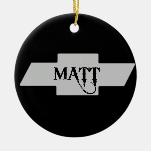 Adorno De Cerámica Matt Chevy Ornament (Frente)
