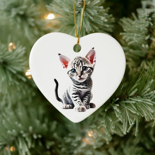Adorno De Cerámica Mau Kitten, egipcio personalizado (Árbol)