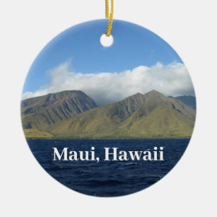 Adorno De Cerámica Maui Hawaii Hermoso Océano de Montañas