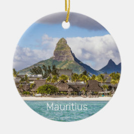 Adorno De Cerámica Mauritius Indian Ocean Flic En flac Beach Souvenir