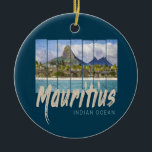 Adorno De Cerámica Mauritius Indian Ocean vintage beach souvenir<br><div class="desc">Mauritius Indian Ocean with beach and palm trees vacation souvenir for travelers. Vintage Indian Ocean Mauritius vacation design for island lovers.
You can easily customize and personlize the design by enter the name you want.</div>