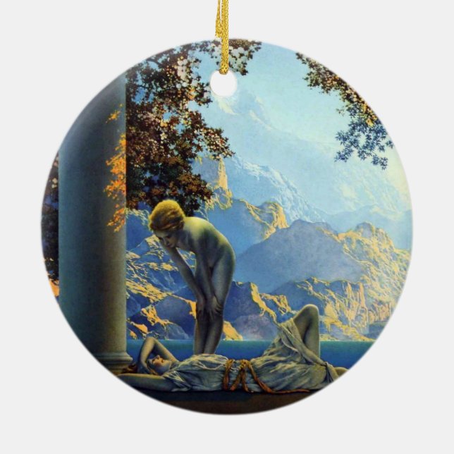 Adorno De Cerámica Maxfield Parrish Daybreak II (Atrás)