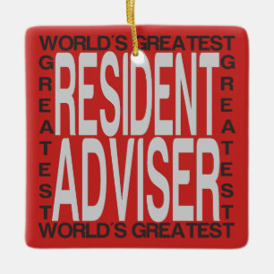 Adorno De Cerámica Mayor Asesor Residente del Mundo