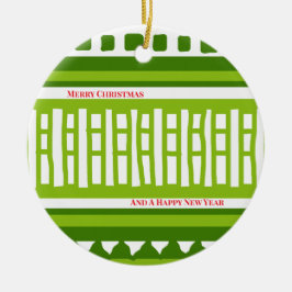 Adorno De Cerámica MAZ Striped Ribbed Knitting Pattern 079 Christmas