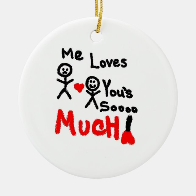 Adorno De Cerámica Me Ama Tu Personalizado (Frente)