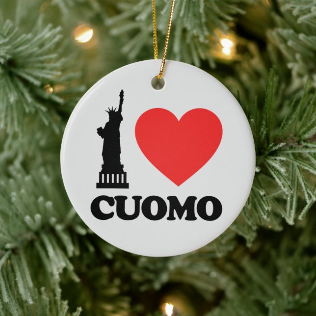 Adorno De Cerámica Me encanta Cuomo| Estatua de la Libertad (Árbol)