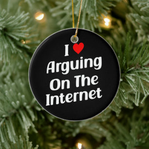 Adorno De Cerámica Me Encanta Discutir En Internet Cronicamente.