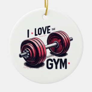 Adorno De Cerámica Me encanta el gimnasio