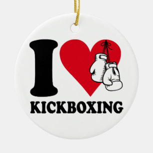 Adorno De Cerámica Me encanta el kickboxing