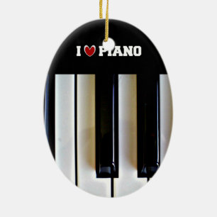Adorno De Cerámica Me encanta el piano