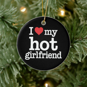 Adorno De Cerámica Me Encanta El Regalo De Gf De Mi Novia Caliente El