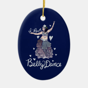 Adorno De Cerámica Me encanta la danza Belly