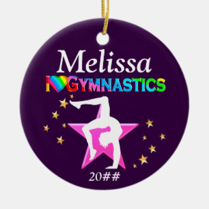 ADORNO DE CERÁMICA ME ENCANTA LA GIMNASTICA PERSONALIZADA Y EL ORNAME