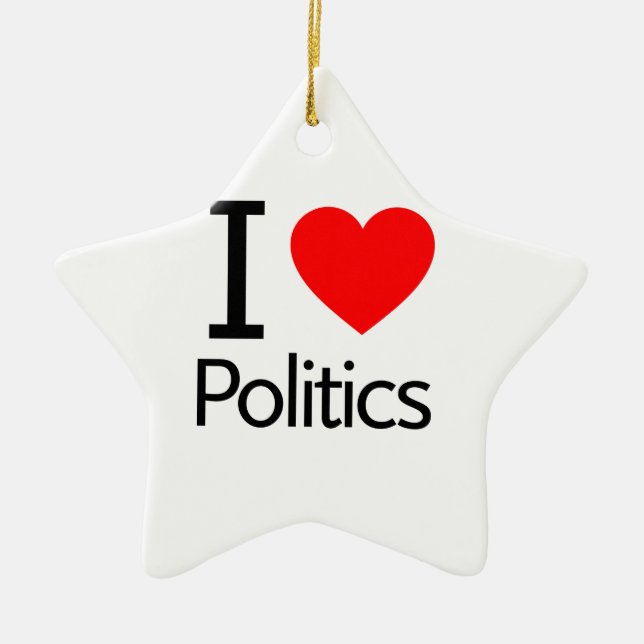 Adorno De Cerámica Me encanta la política (Frente)