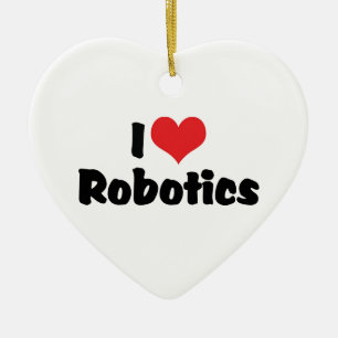 Adorno De Cerámica Me encanta la robótica del corazón - Robot Lover