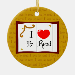 Adorno De Cerámica Me Encanta Leer