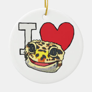Adorno De Cerámica Me encanta Leopard Geckos