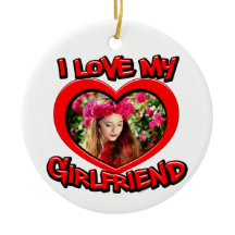 Me encanta mi novia Bubble Red Heart Photo