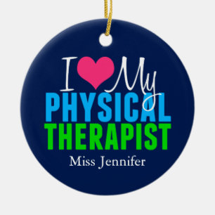 Adorno De Cerámica Me Encanta Mi Personalizado Terapista Físico Navi
