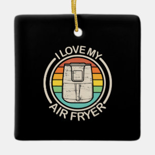 Adorno De Cerámica Me encanta mi regalo de Air Fryer Guay Cocinar Ama