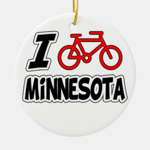 Adorno De Cerámica Me encanta montar en bicicleta Minnesota