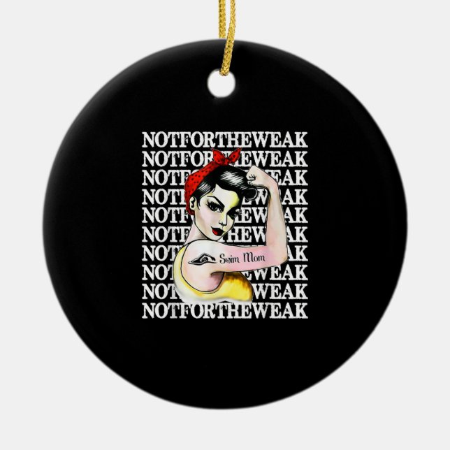 Adorno De Cerámica Me Encanta Nadar - Mamá No Diseño Débil (Frente)