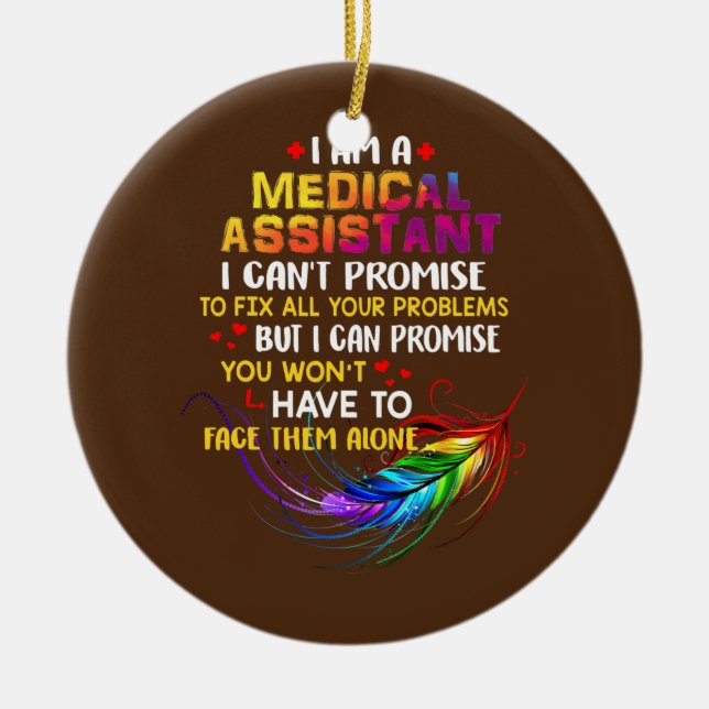 Adorno De Cerámica Me encanta ser asistente médico (Frente)