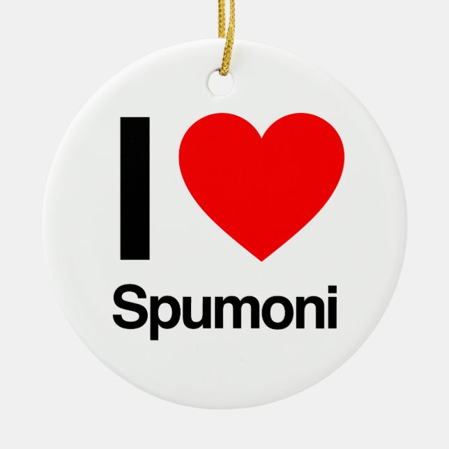 Adorno De Cerámica me encanta spumoni (Frente)