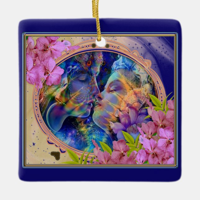 Adorno De Cerámica Me encanta tu botella de agua aislada (Anverso)