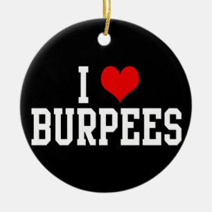 Adorno De Cerámica Me encantan las Burpees, el fitness