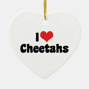 Adorno De Cerámica Me encantan los Cheetahs del Corazón