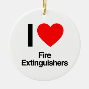 Adorno De Cerámica me encantan los extintores de incendios